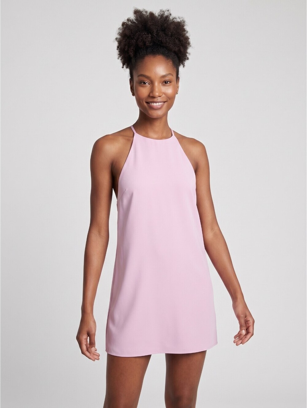 Fab'rik Lilac Pink Racerback Shift Mini Dress (Size S)